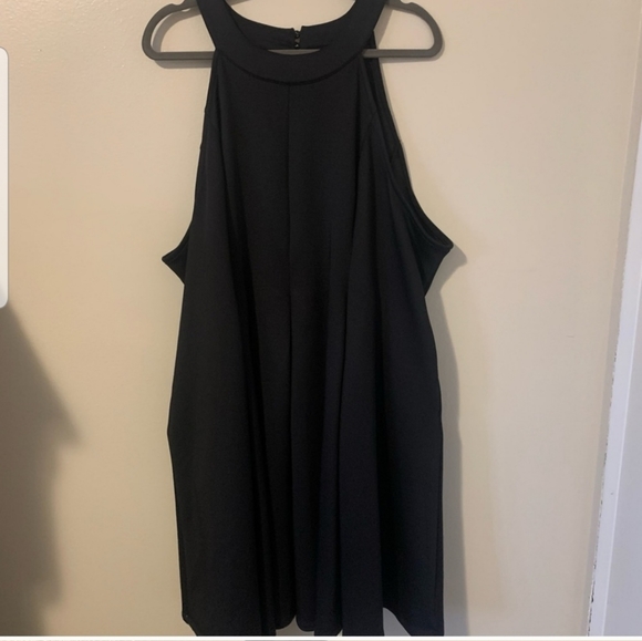 Black Torrid Mini Studio Luxe Ponte High Neck Skater Dress Size 4 - Picture 10 of 10